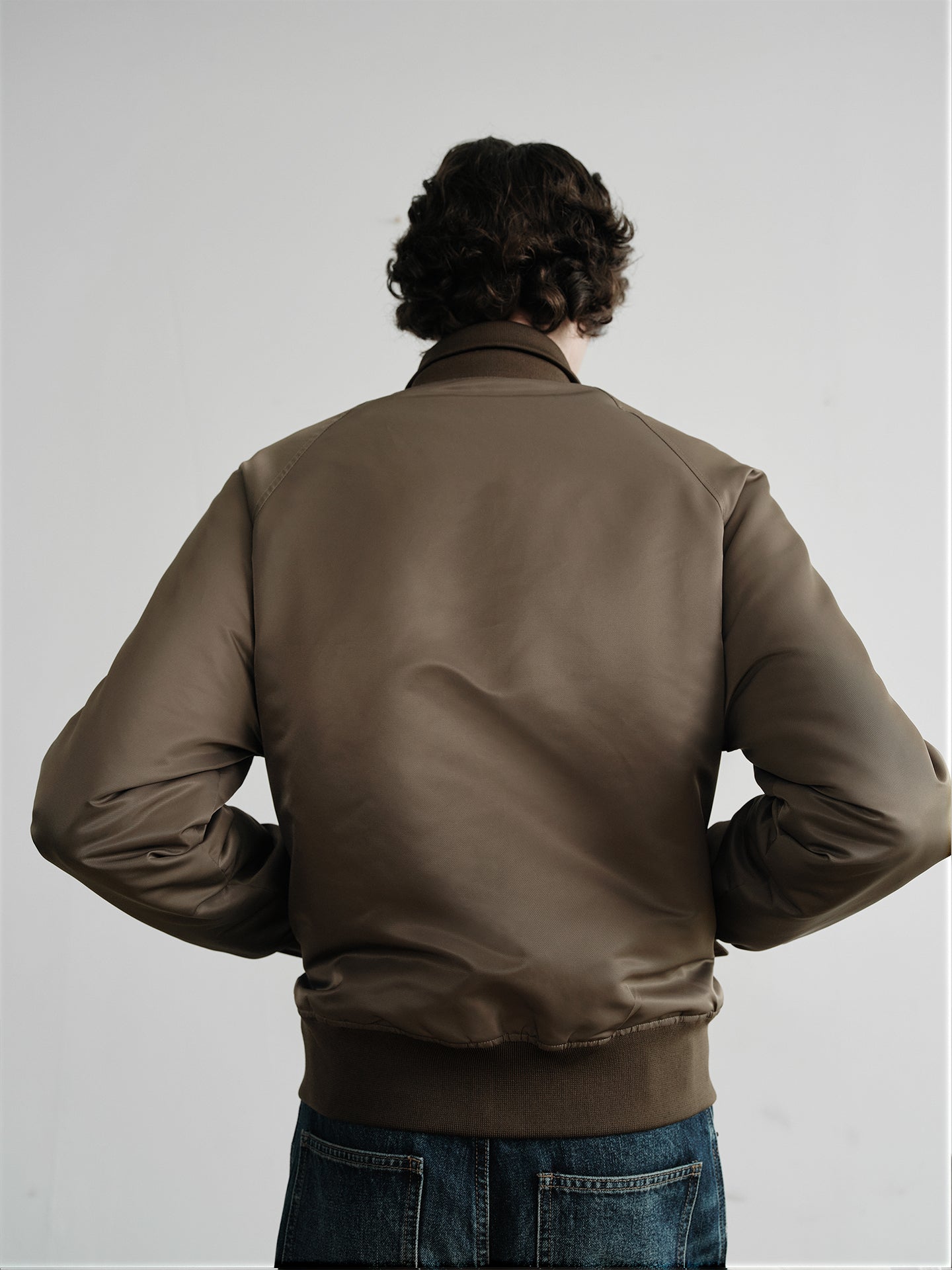 Half-lapel bomber jacket