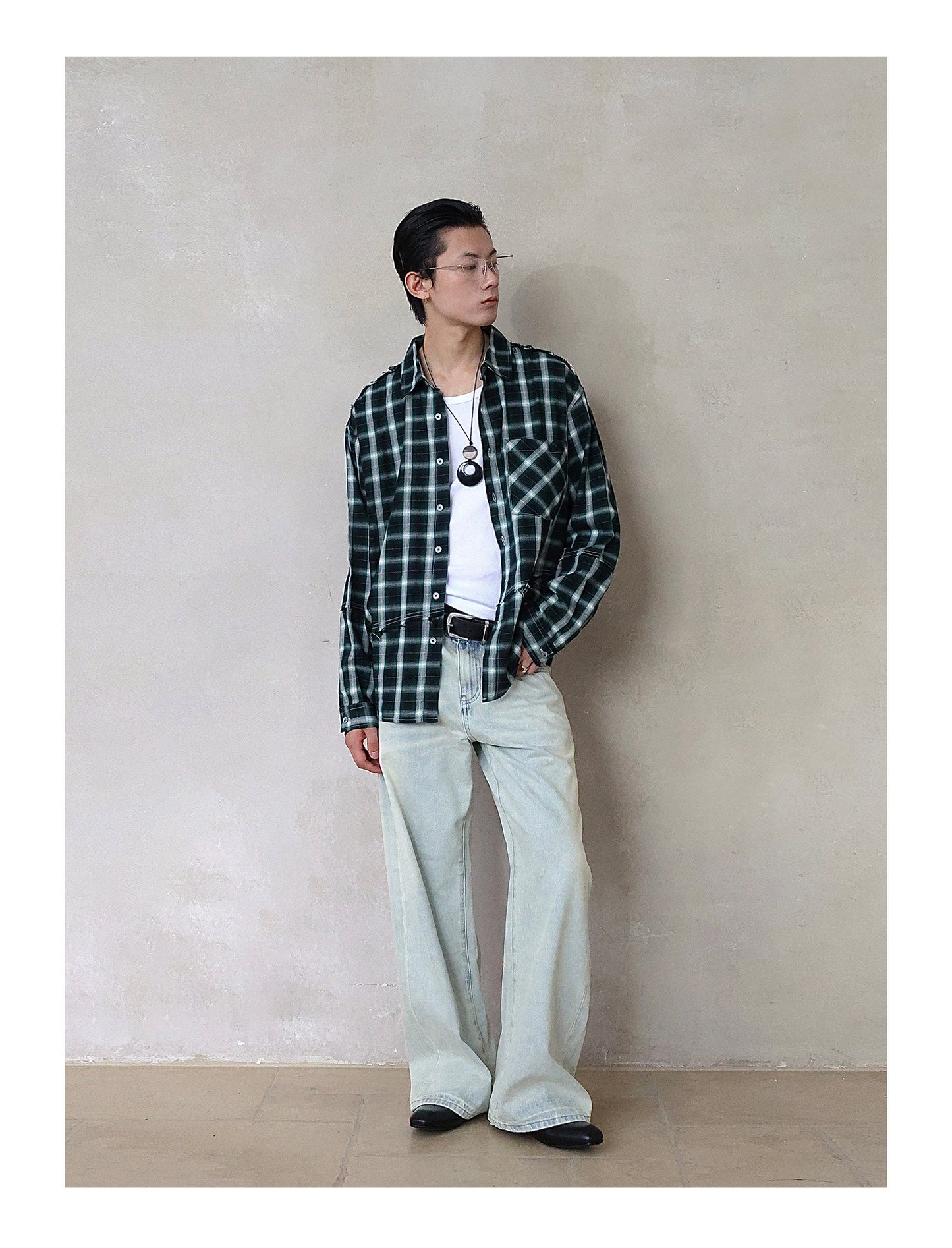 A-line straight jeans