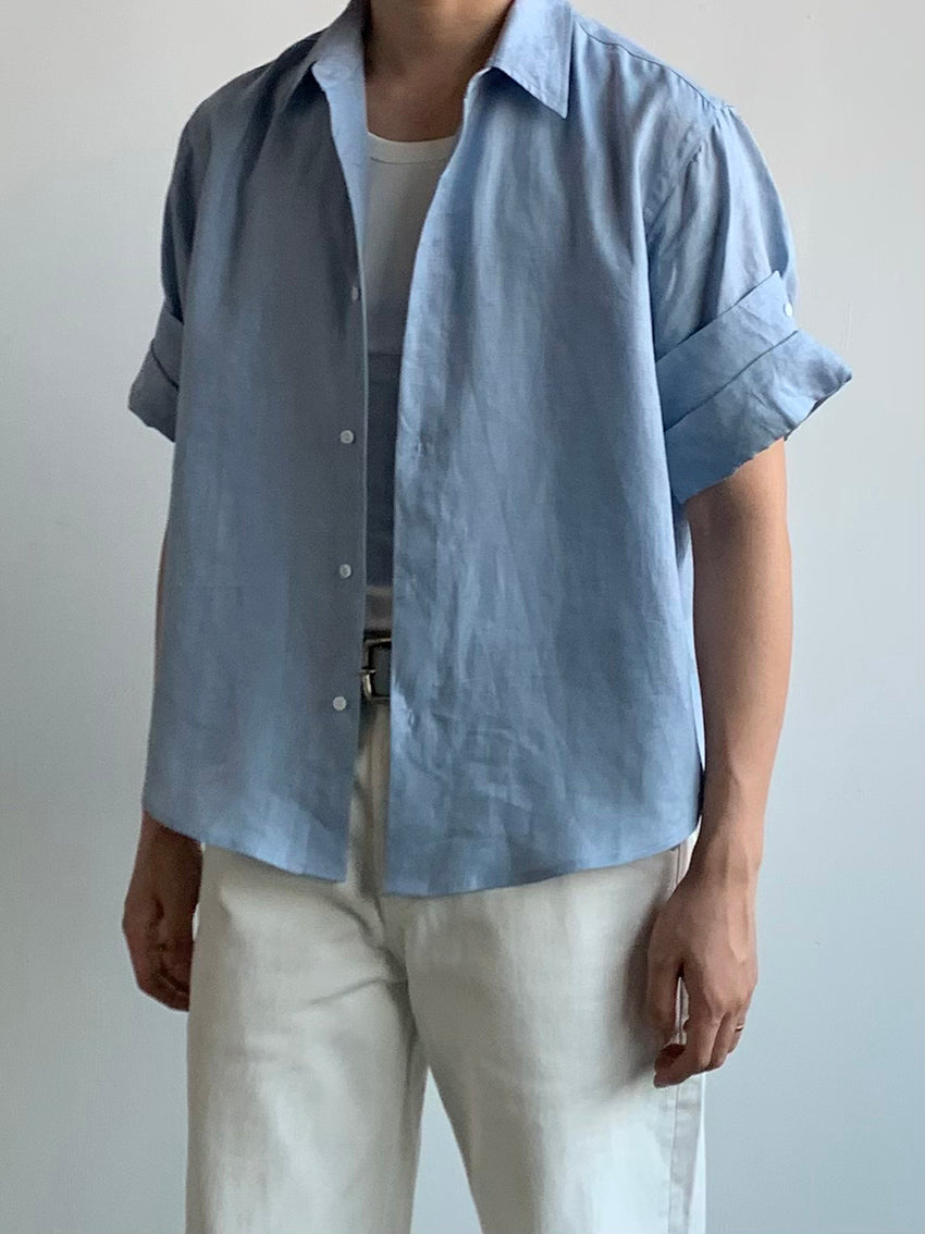 Shirt with Rolled-Up Sleeves