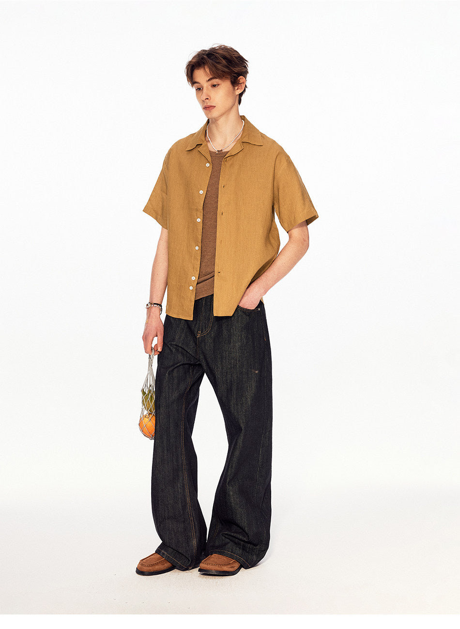 Seagull Collar Casual Shirt