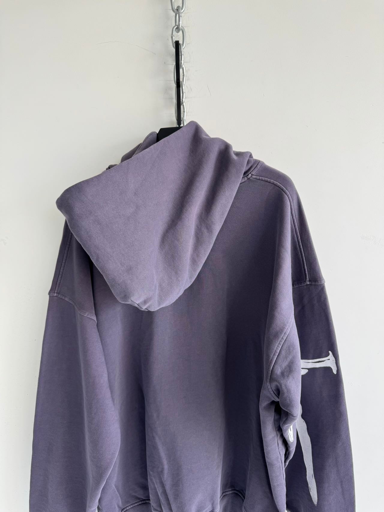 Damaged Rivet Metal Loose Hoodie