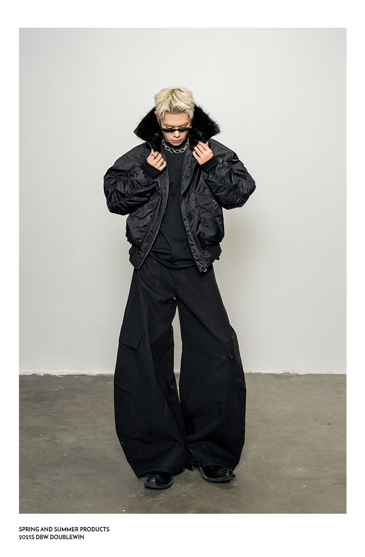 Large Fur Flight Jacket