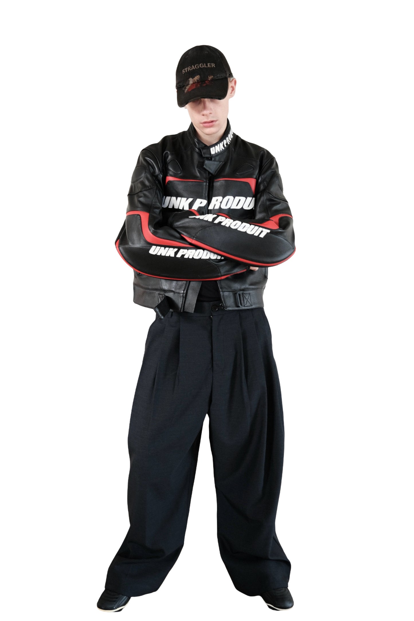 Pleated Steel Gray Casual Pants