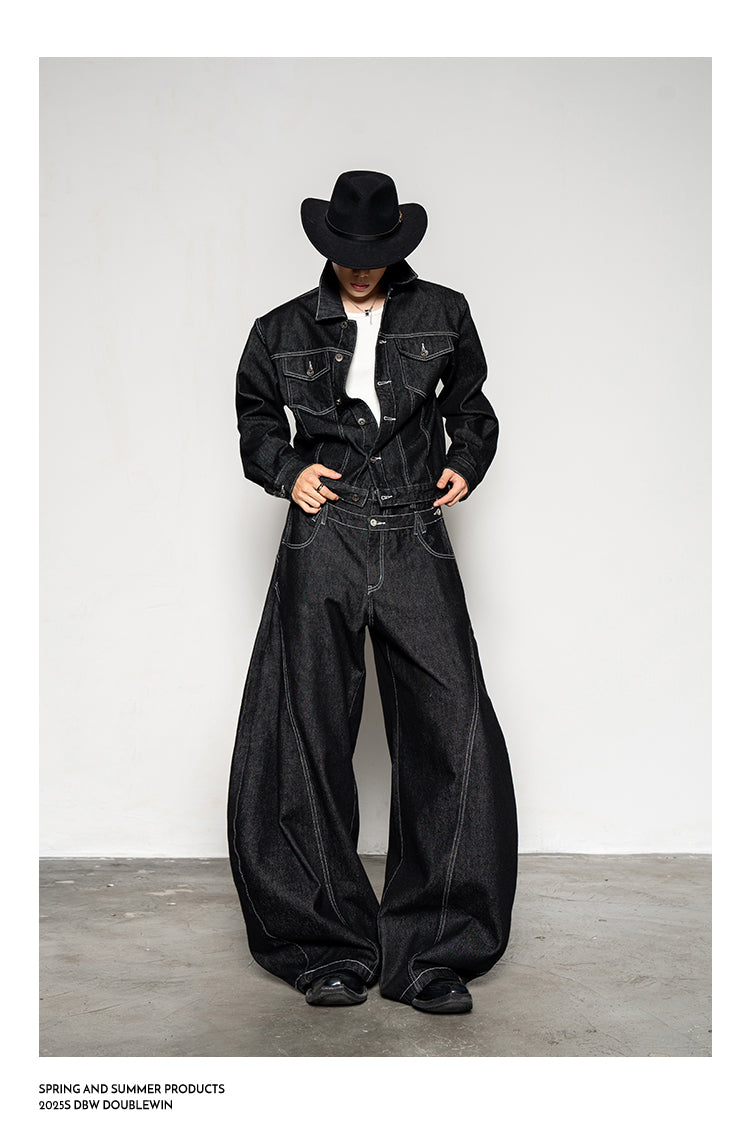 Washed Embroidered Denim Jacket