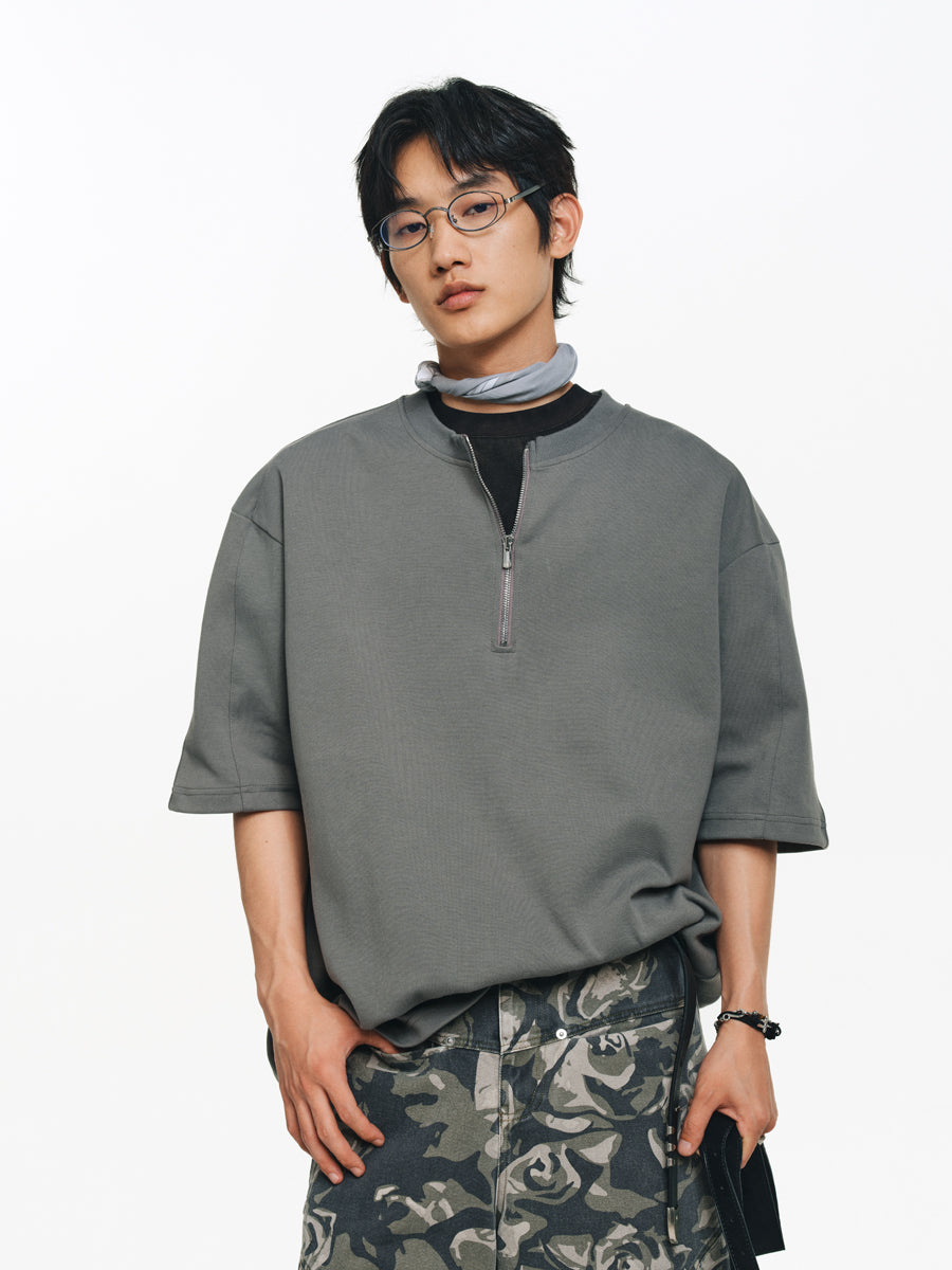 Air Layer Zipper T-Shirt