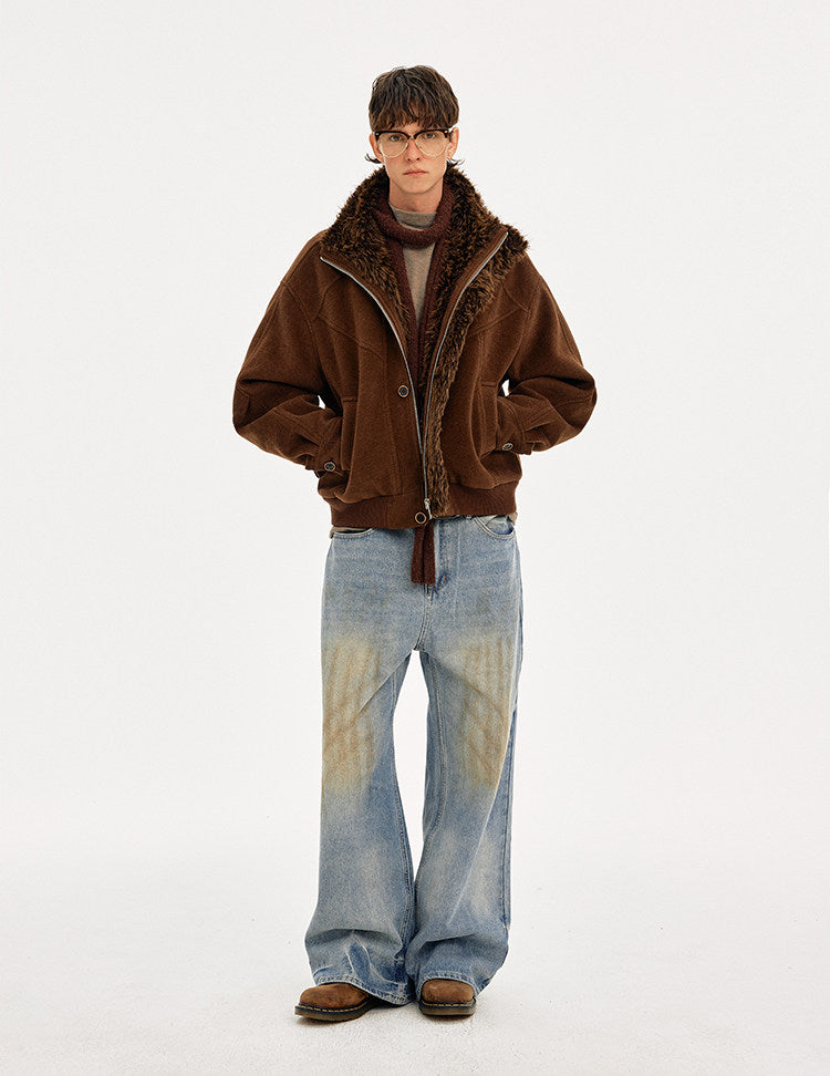 Deconstructed Lapel Mountain Carving Jacket