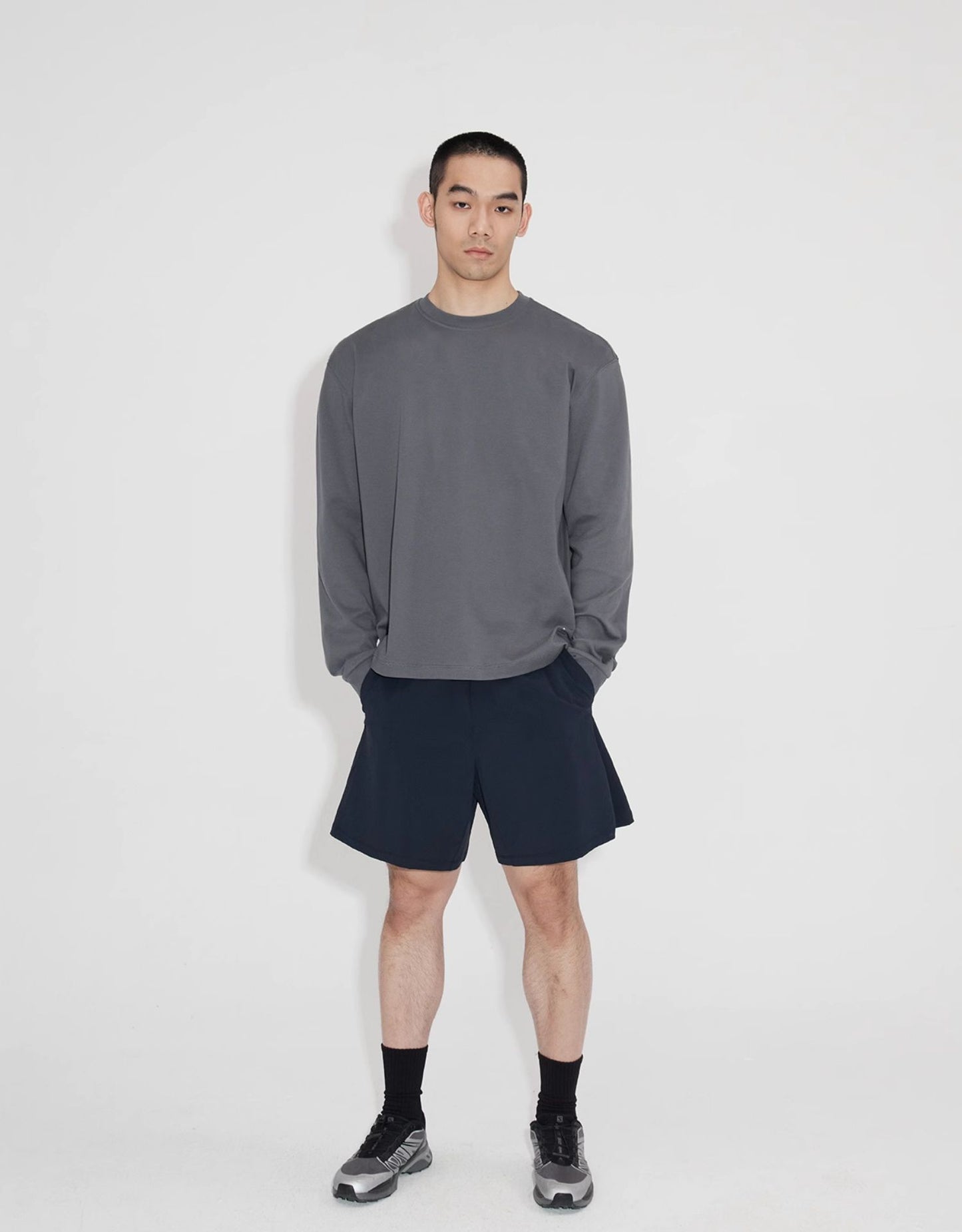 Natural wide shoulder T-shirt