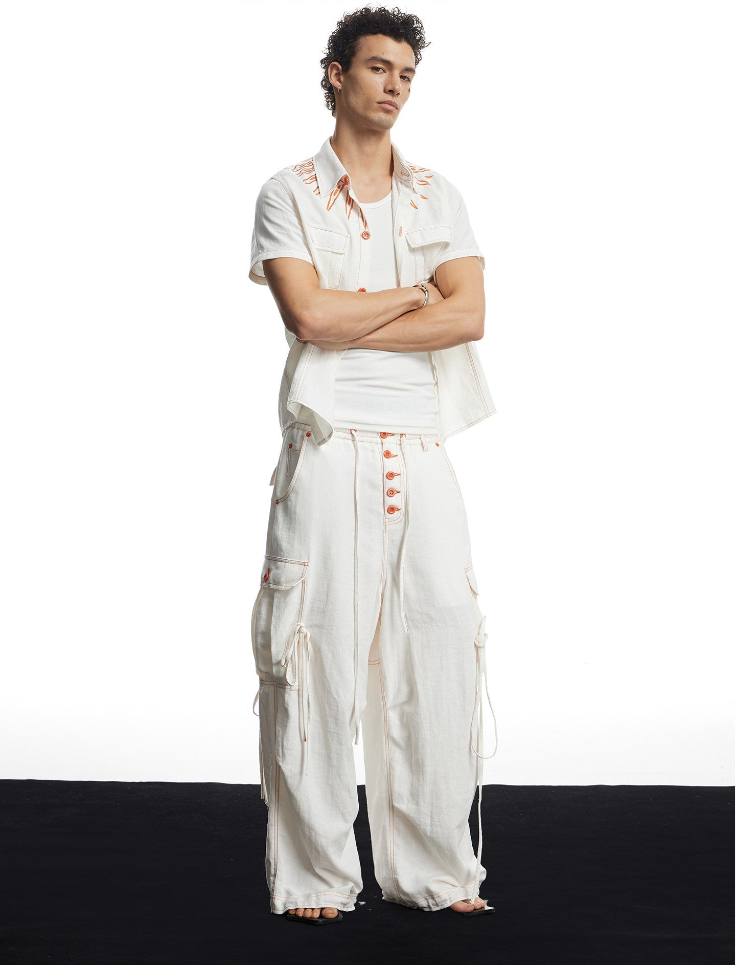 Breathable Pocket-Style Wide-Leg Pants