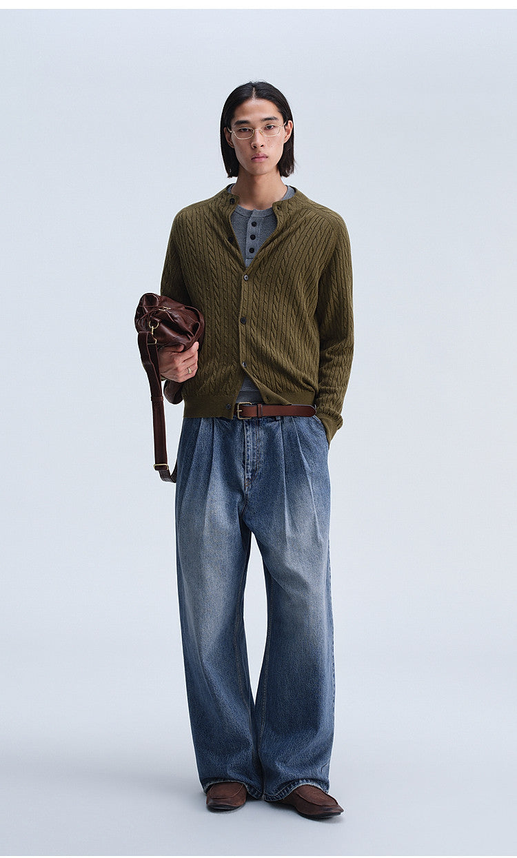 Retro Loose-Fit Casual Knit Cardigan