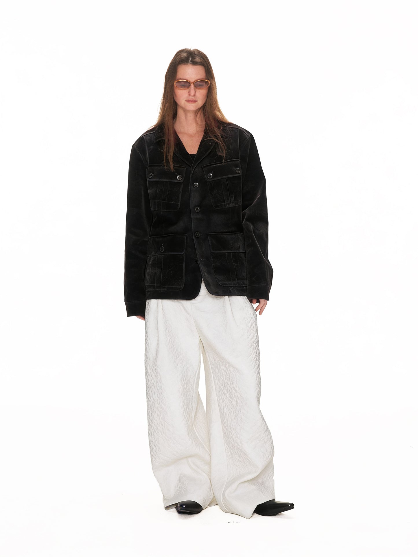 Multi-Pocket Stand-Collar Jacket