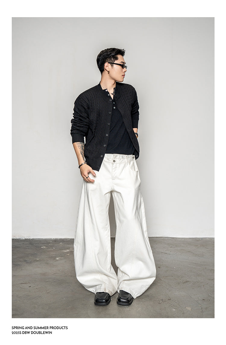 Stretch Cable-Knit Cardigan