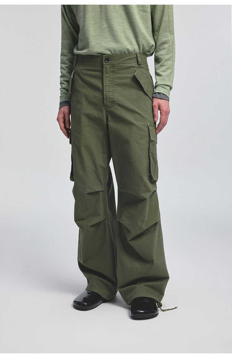 Canvas Distressed Casual Pants