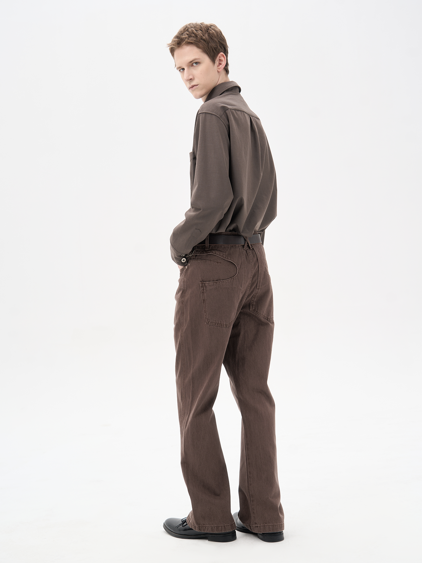 Cropped Fit Casual Shirt