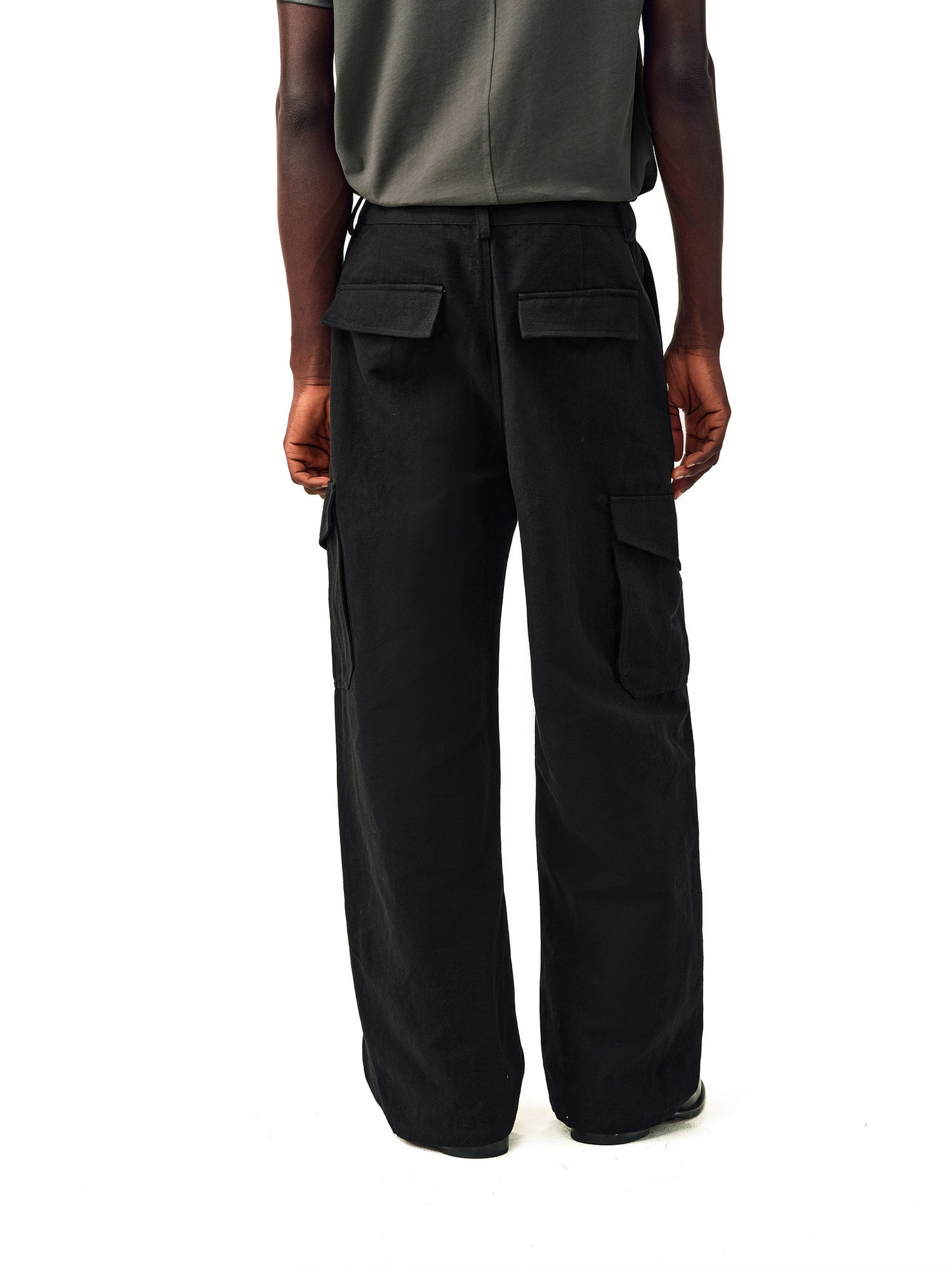 Curved-Leg Cargo Pants