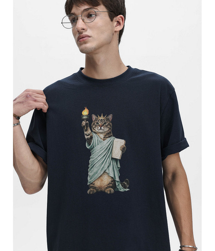 Moisture-wicking quick-drying printed T-shirt