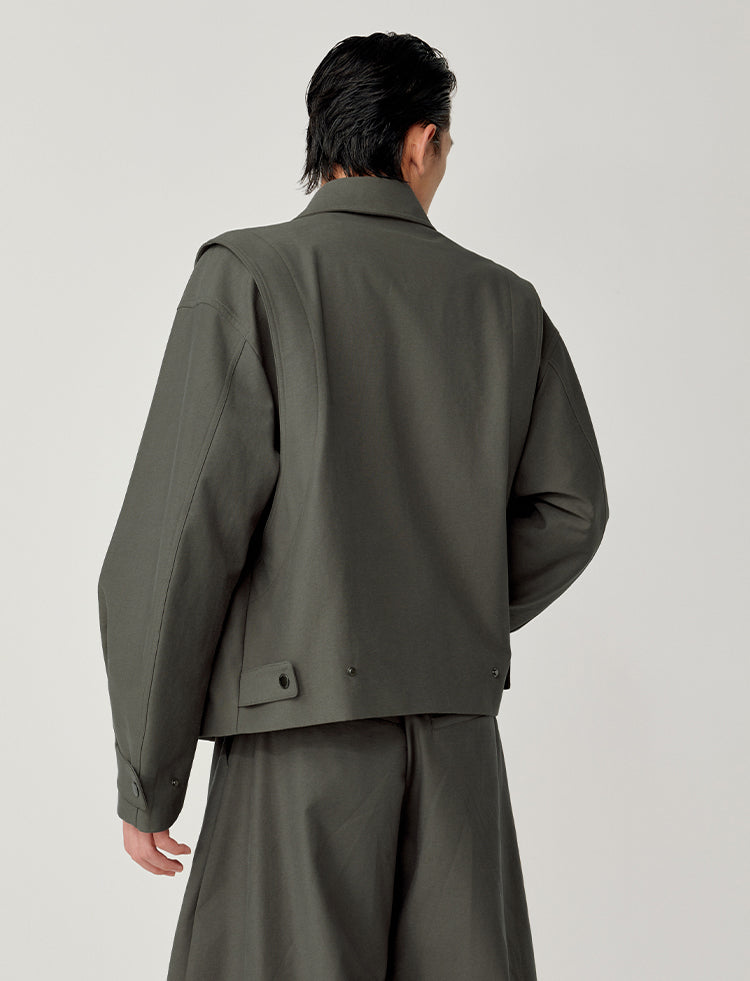 Wide Double-Zipper Jacket