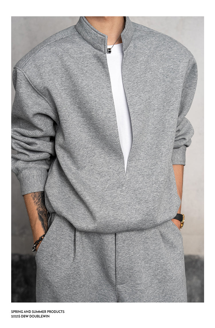 Fake two-piece sweatshirt setup