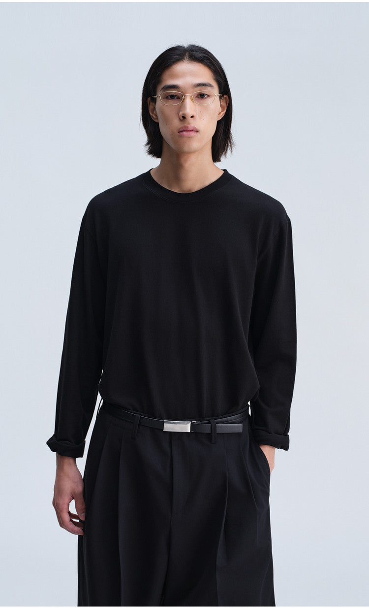 Stretch Knit Crew Neck T-Shirt