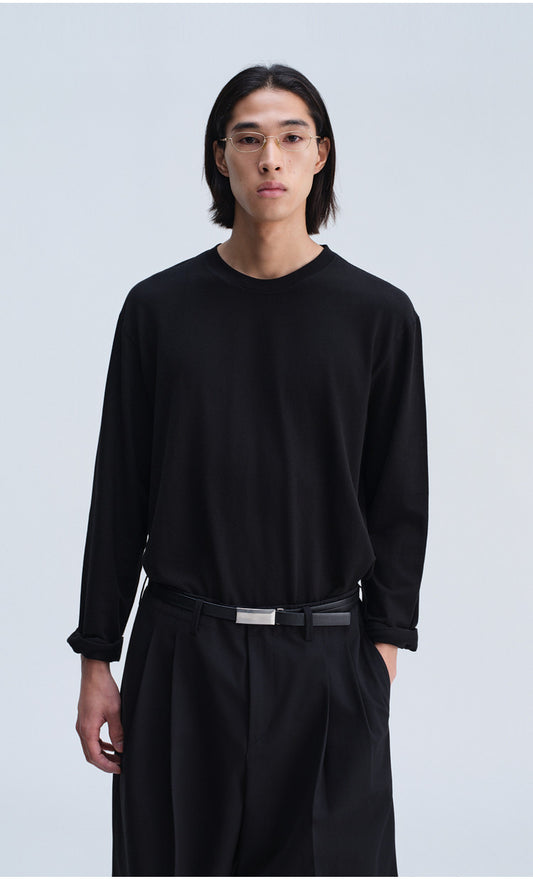 Stretch Knit Crew Neck T-Shirt