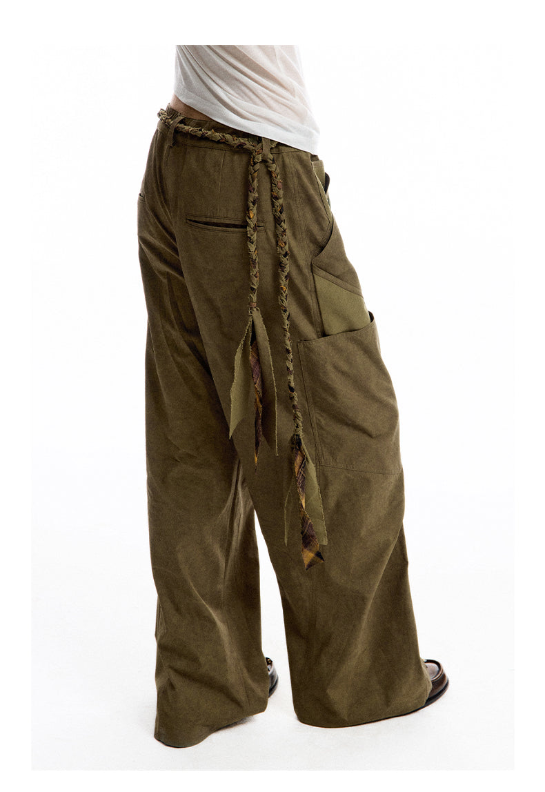 Wide leg scimitar casual pants
