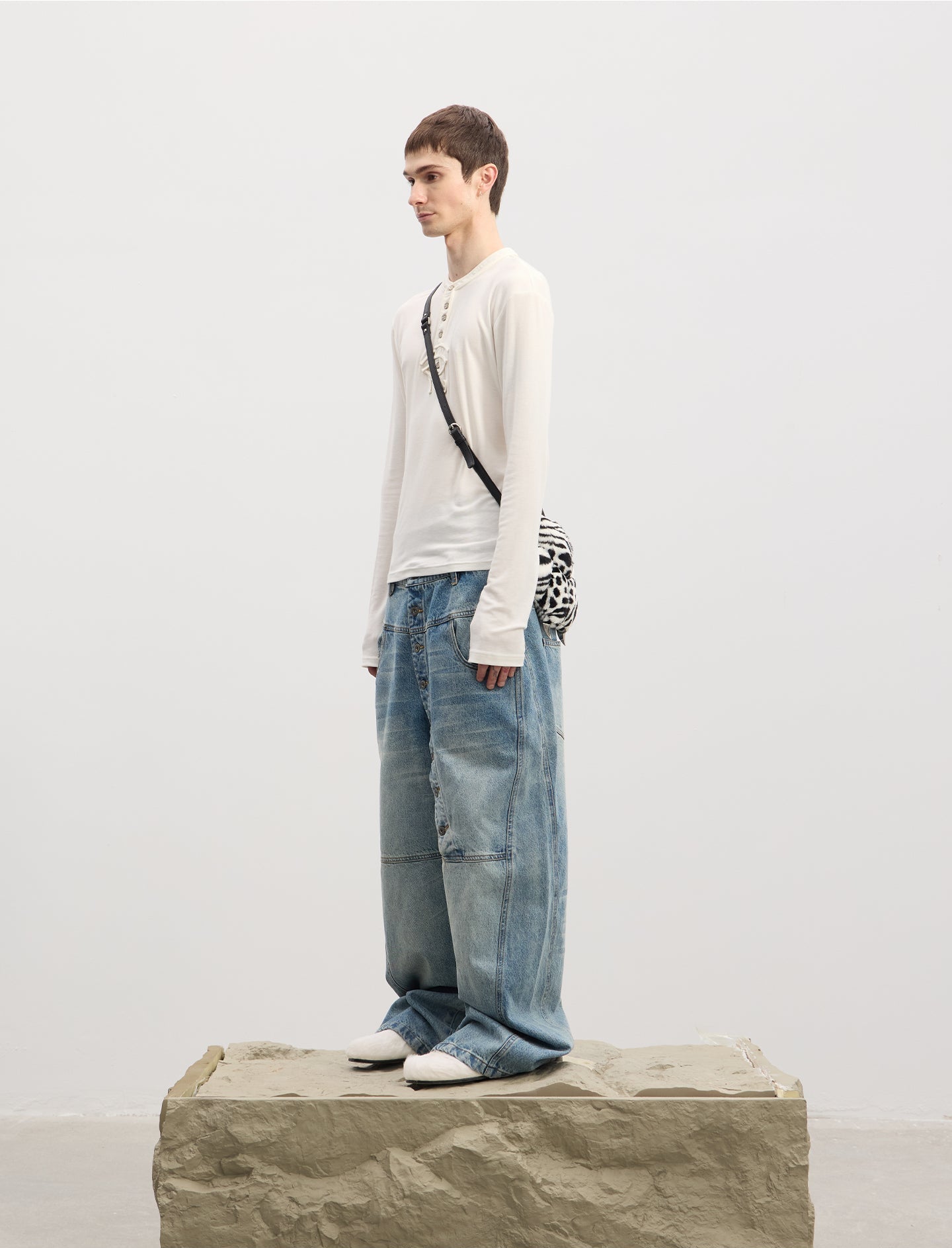 Henry-collar T-shirt