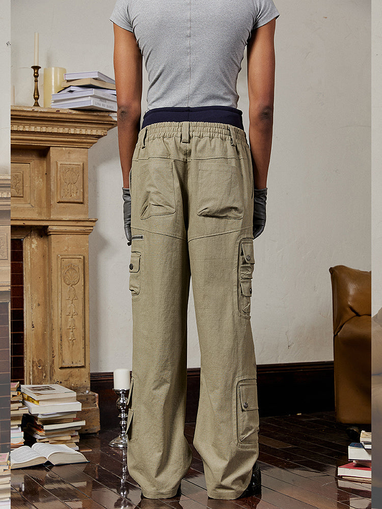 Multi-pocket casual pants