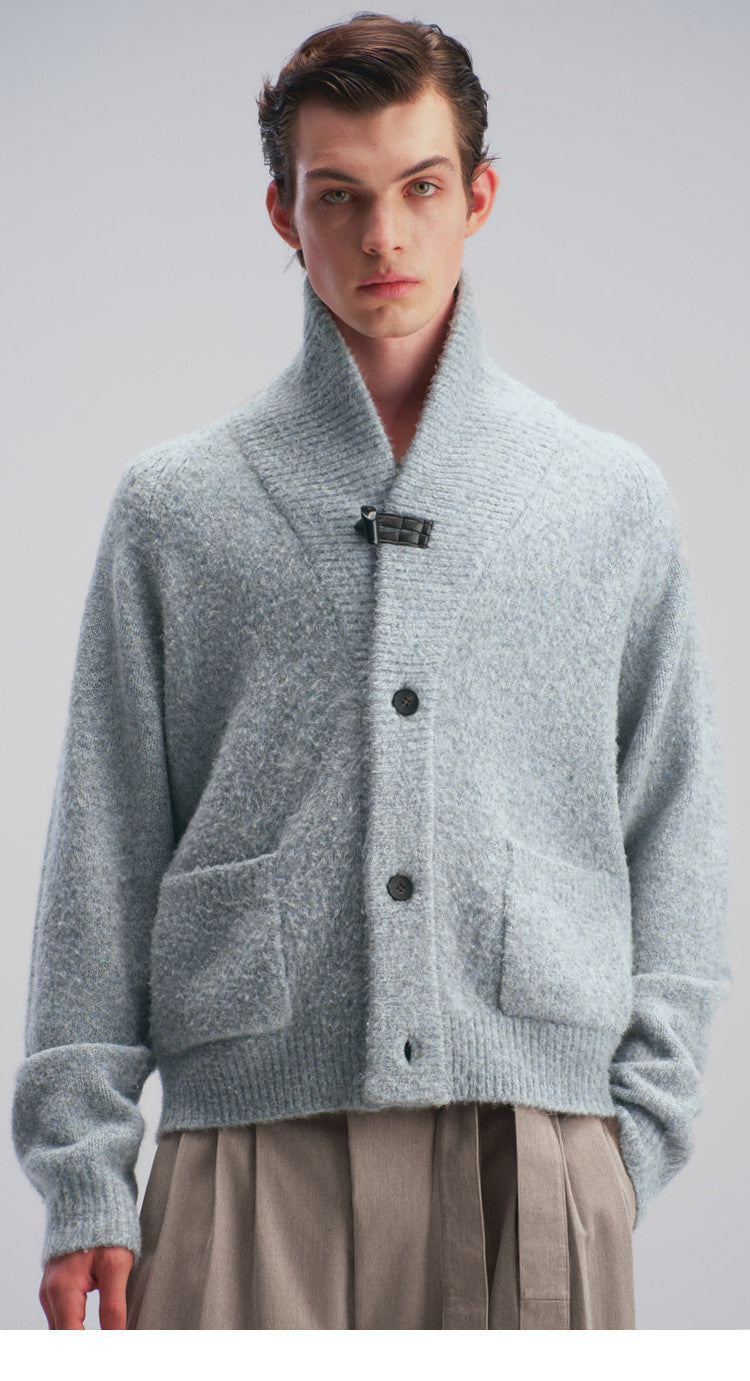 Loose-fitting Short Knit Cardigan
