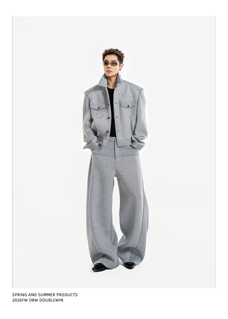 Air Layer Short Sweatshirt Jacket Set