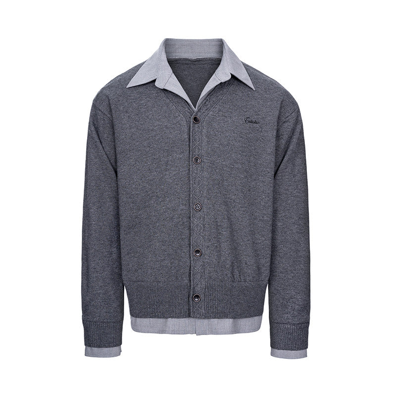 Faux Two-Piece Cardigan