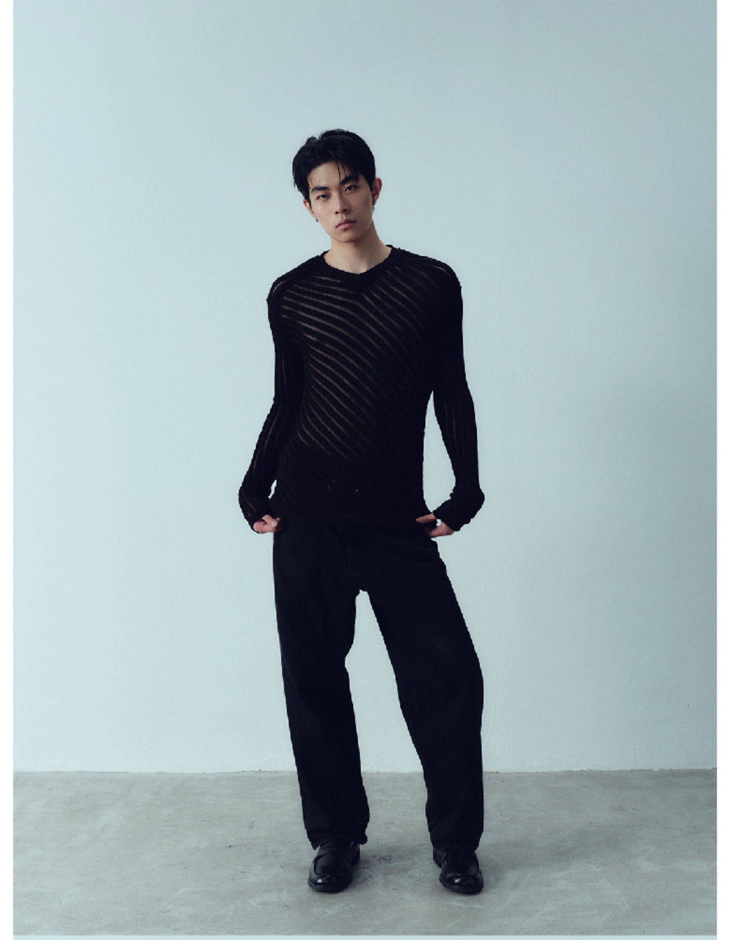 Sheer Tight-Fit Sweater