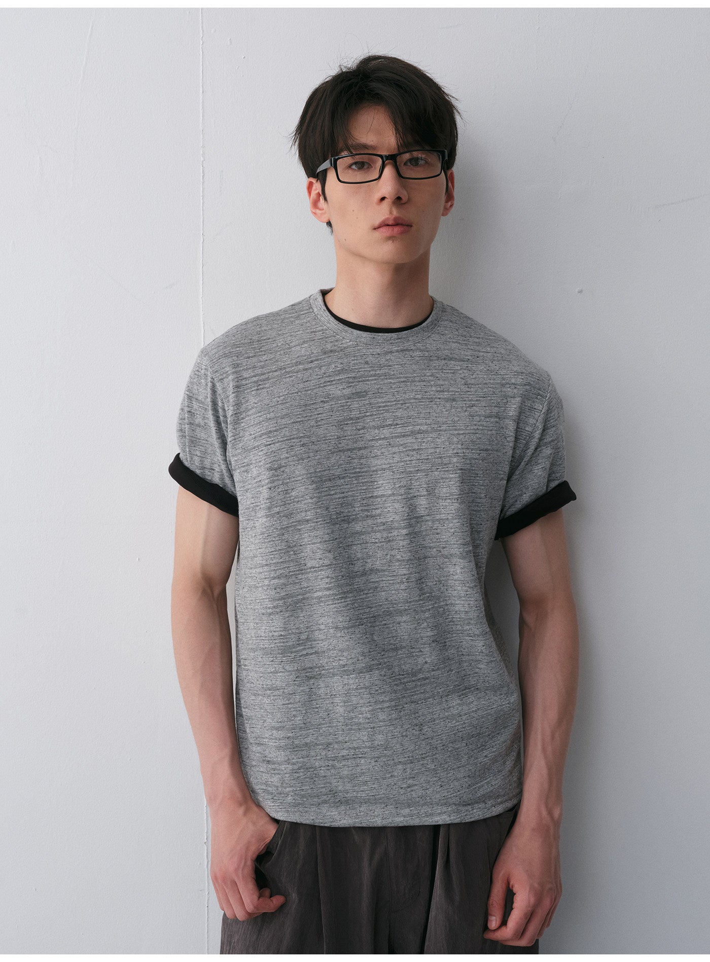Linen-Blend Short-Sleeve T-Shirt