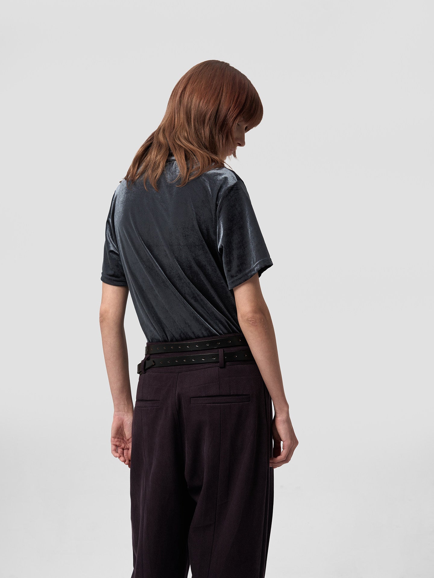 Velvet Mini Turtleneck T-Shirt
