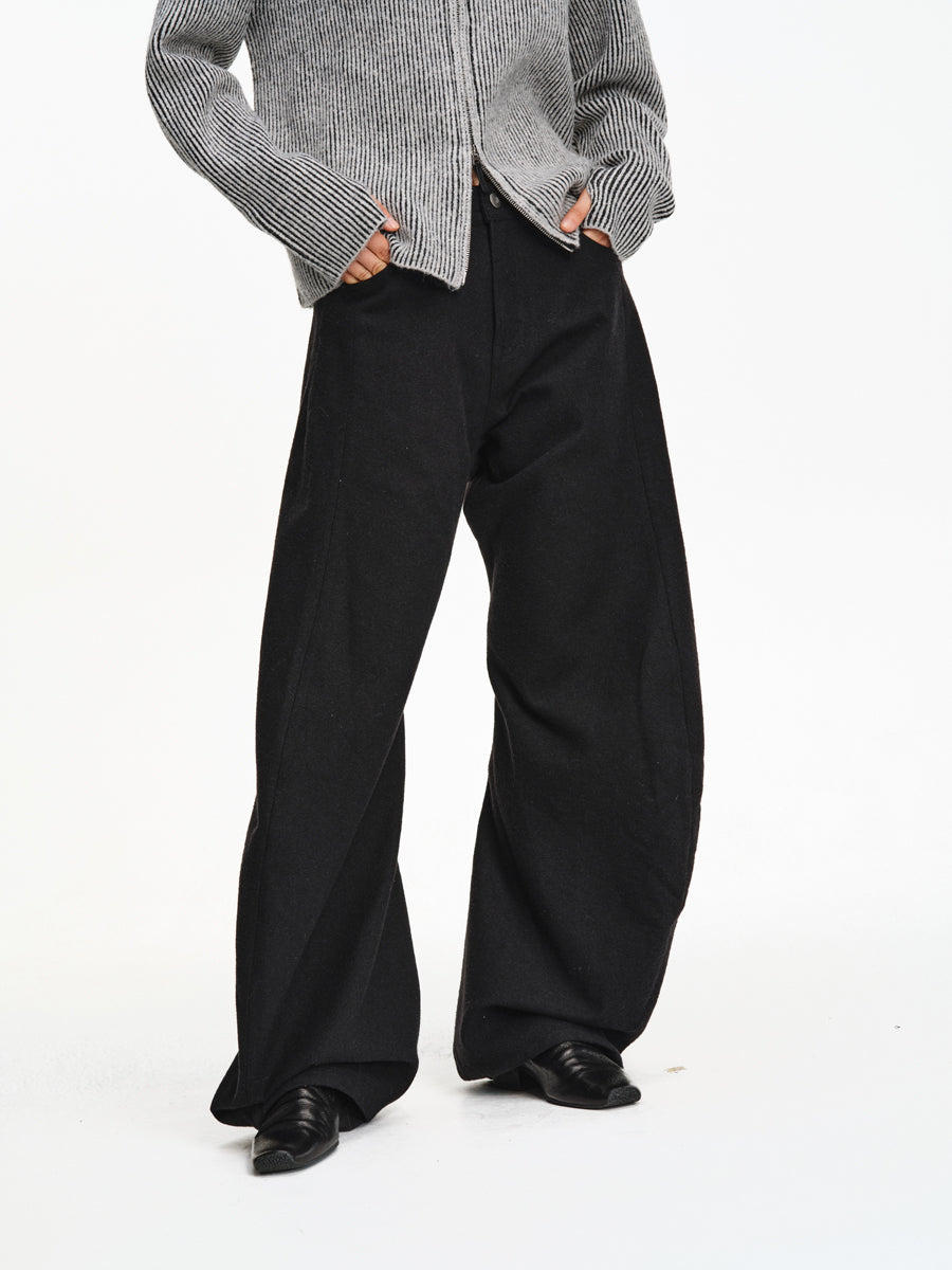 3D Cut Blend Texture Casual Pants