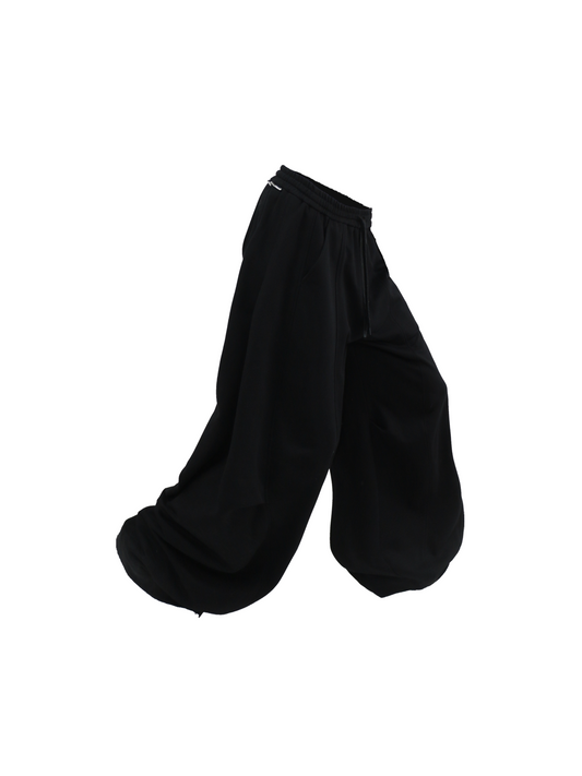 Casual Elastic-Waist Wide-Leg Sweatpants