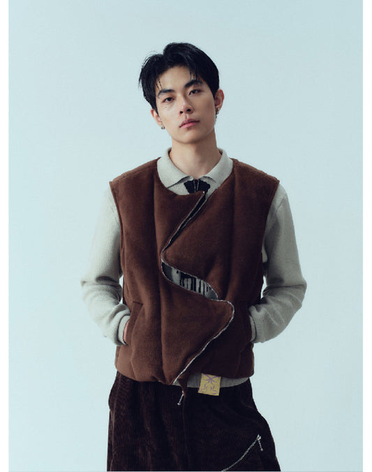 Suede-like Multi-Wear Vest