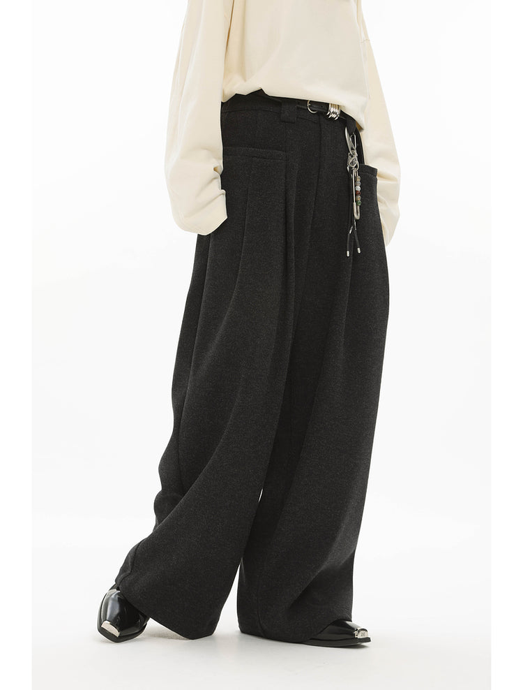 Wool Wide Leg Pants