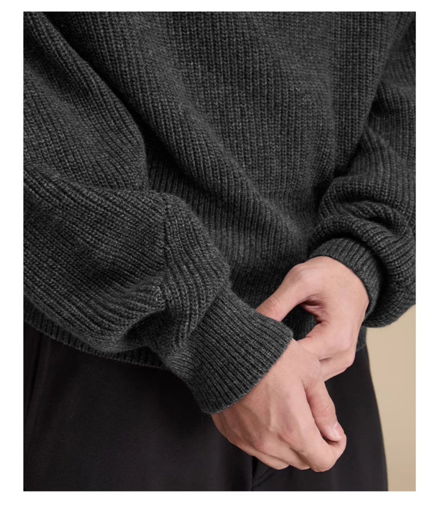 Wool blend turtleneck sweater