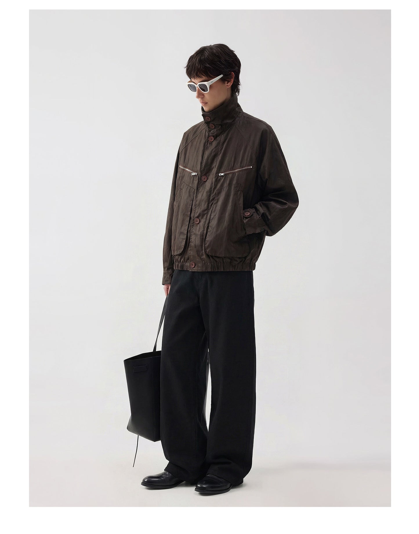 Waxed nylon jacket