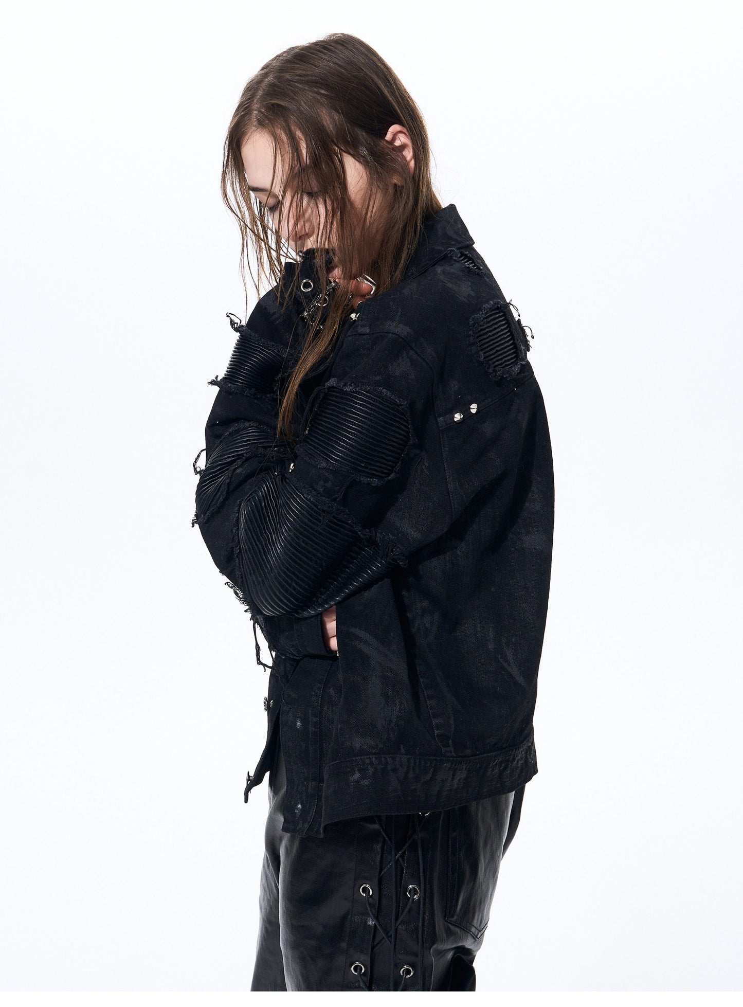 Distressed Wax Denim Jacket