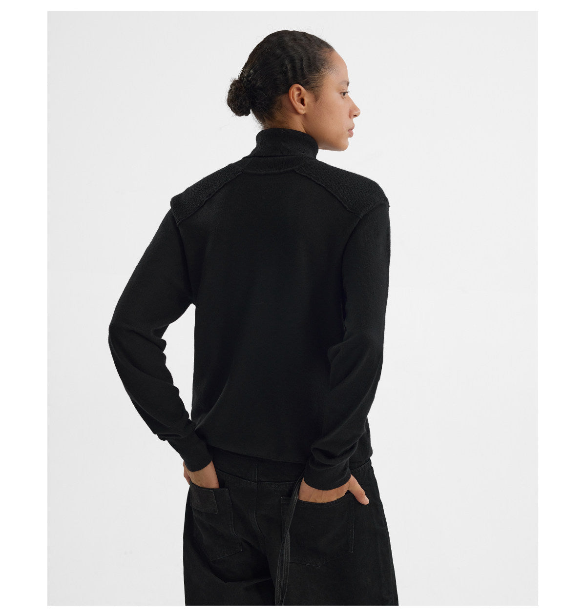 W-Neck Fit Mid-Rise Turtleneck Sweater
