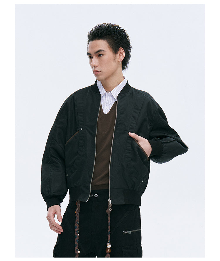 Reversible bomber jacket