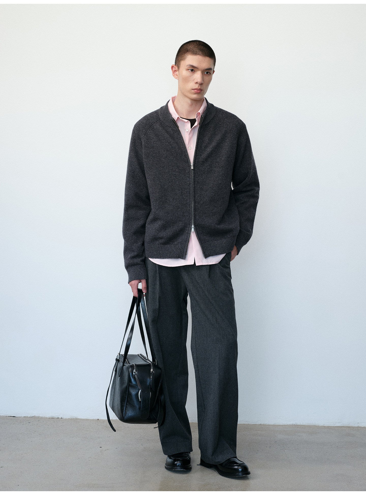 Wool-Blend Straight-Leg Pants