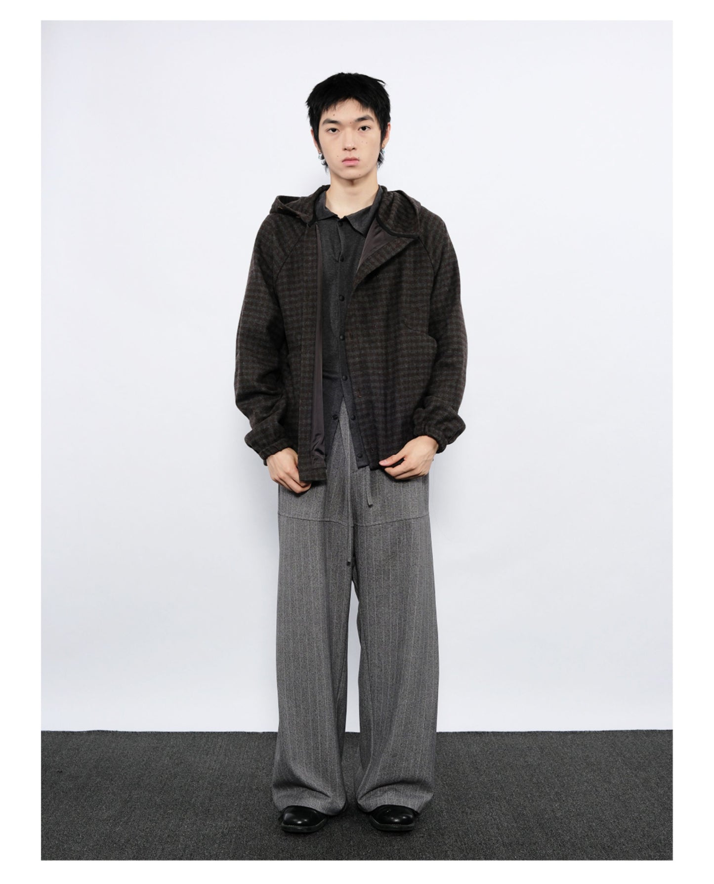 Checkered Hooded Jacket