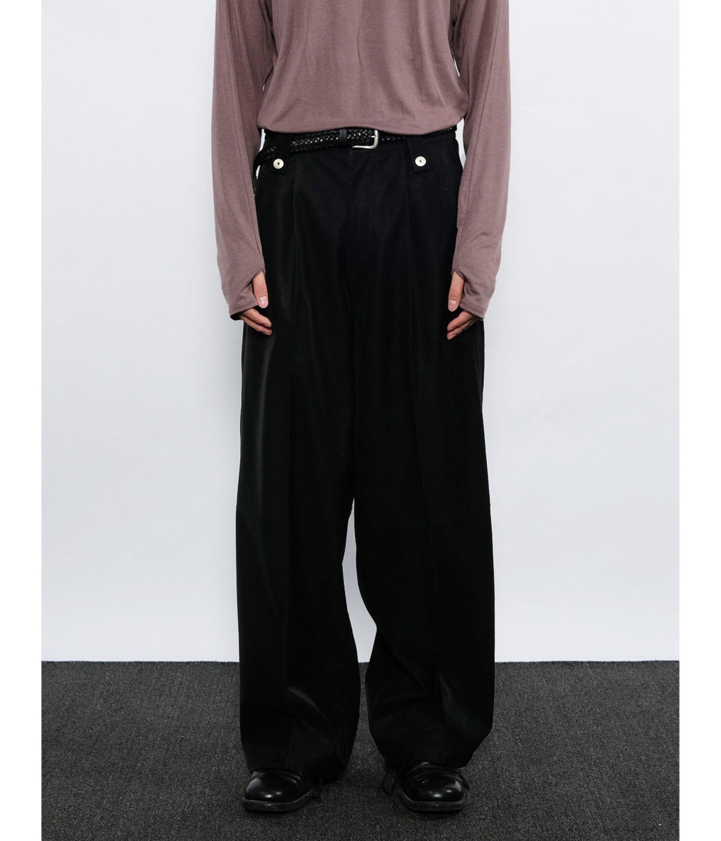 Leather Workwear Casual Pants