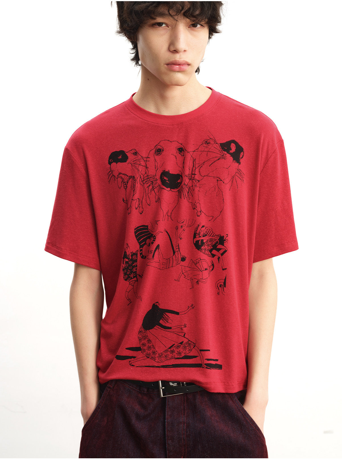 Dog-Print T-Shirt