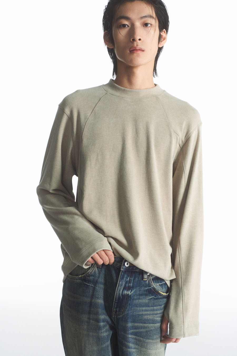 Velvet Round Neck T-shirt