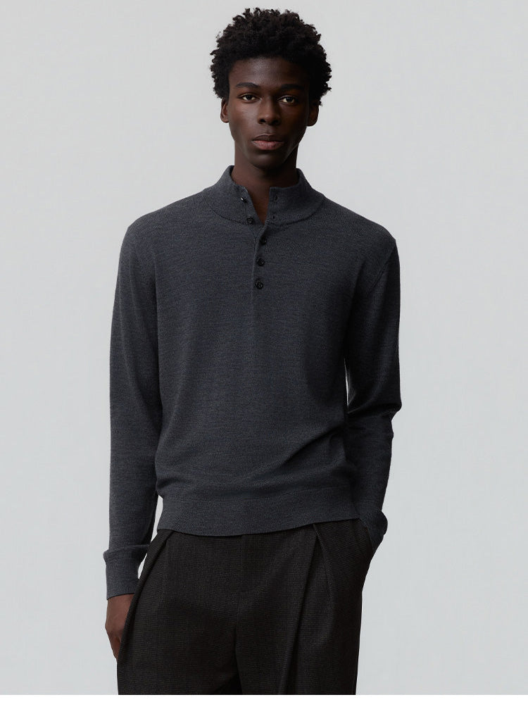 Button Placket Sweater