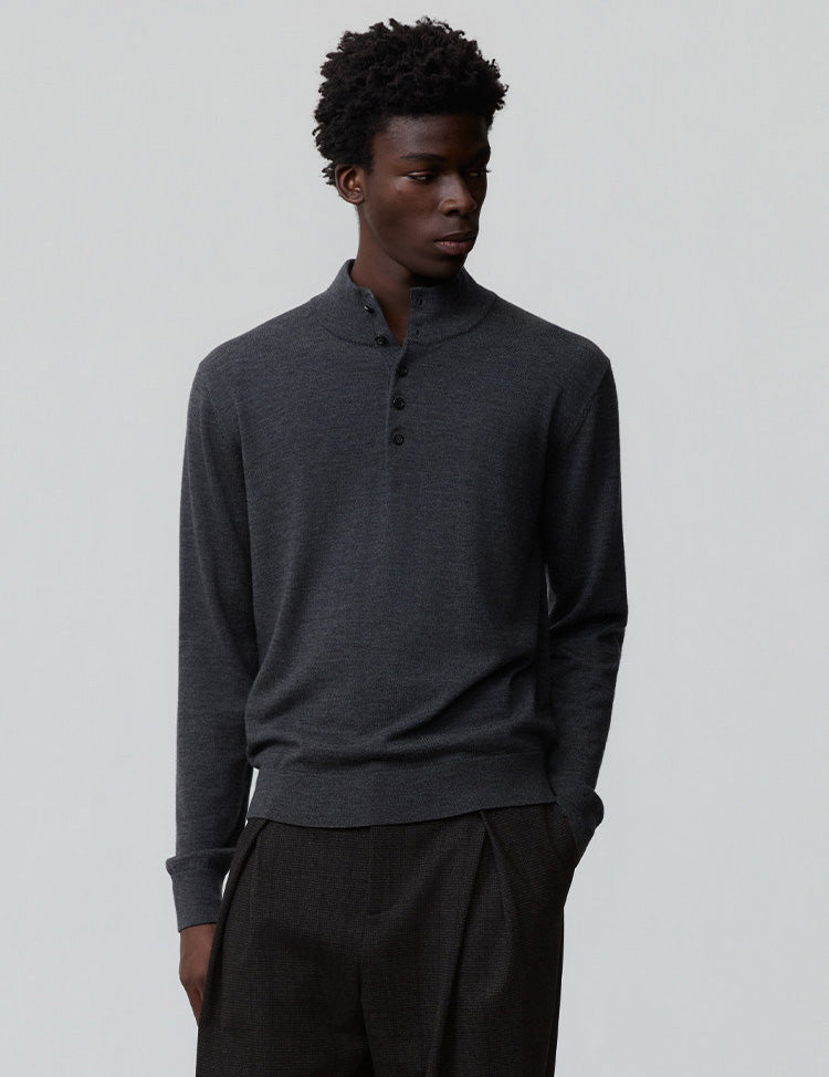 Button Placket Sweater