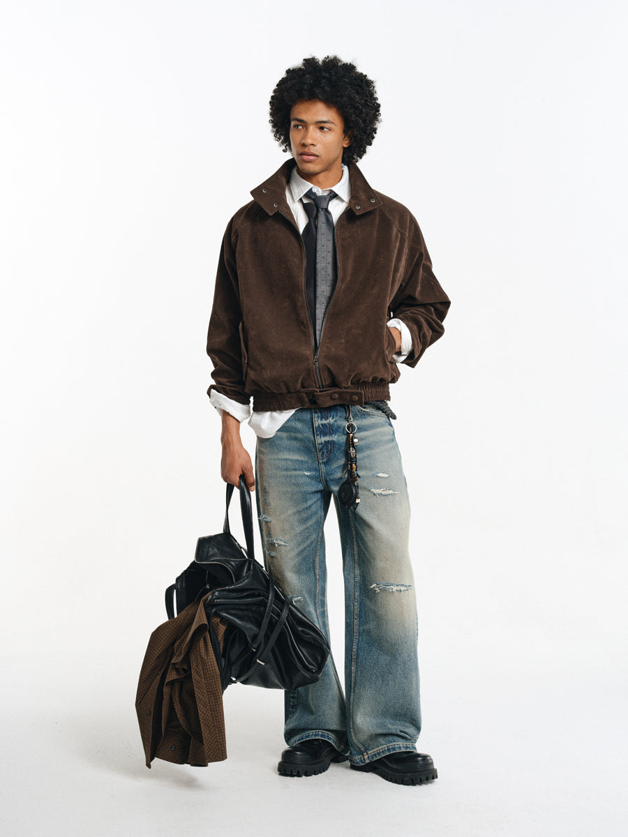 Suede Harrington Jacket