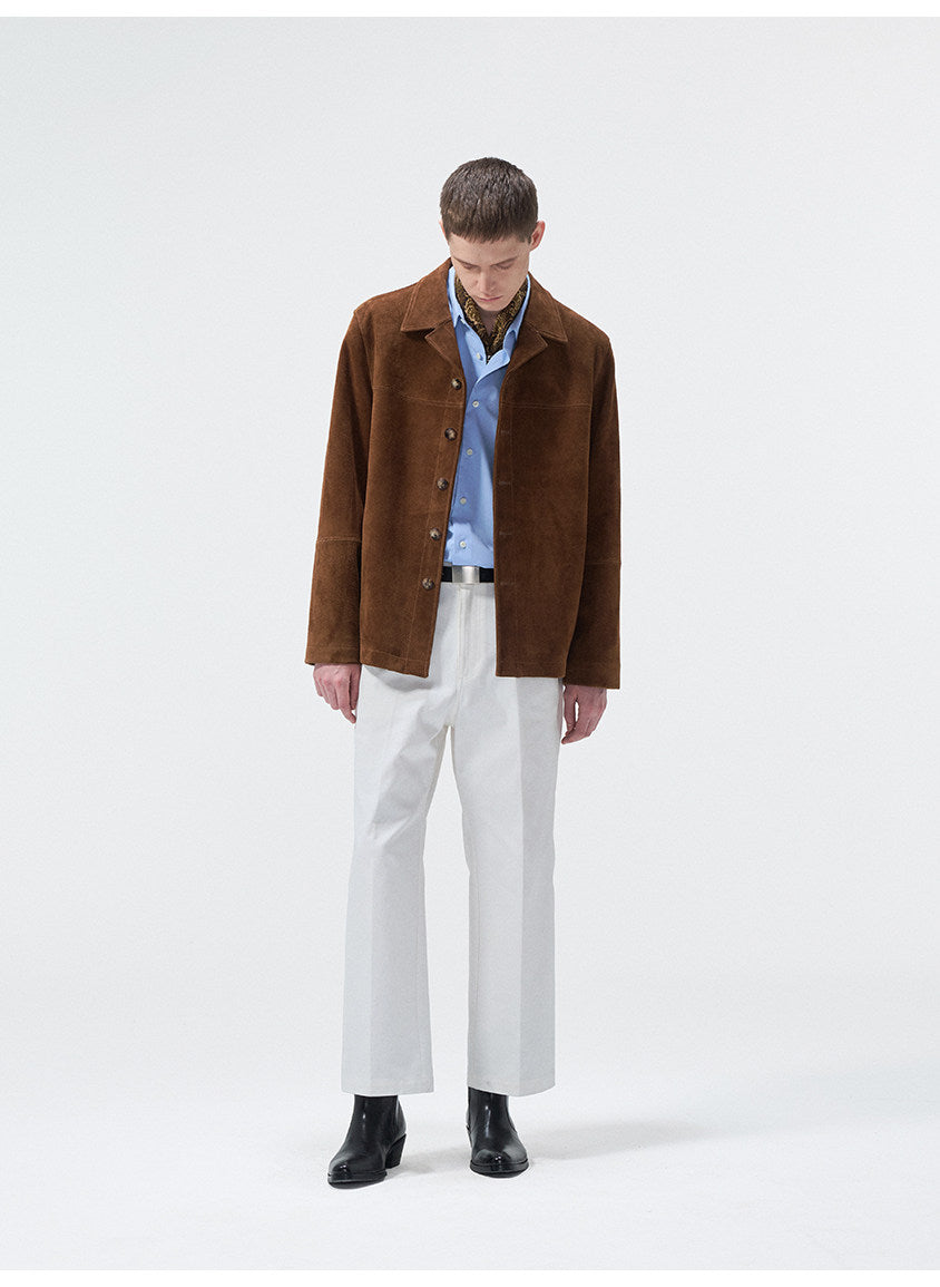 Minimalist Style Split Collar Jacket